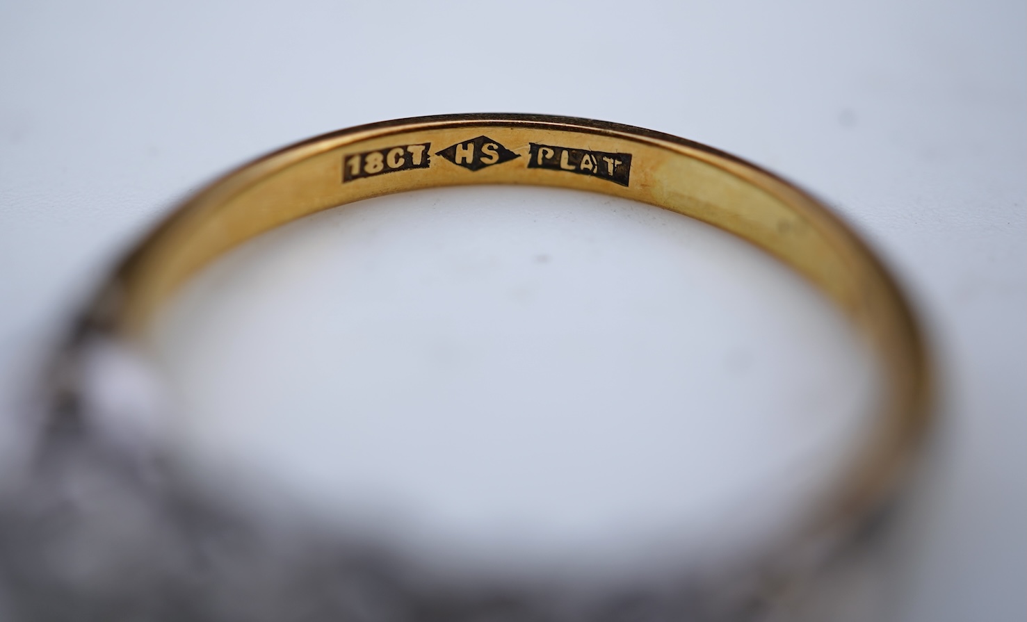 A diamond five-stone ring